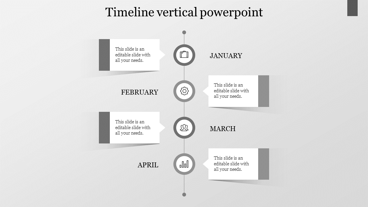 timeline vertical powerpoint-Gray